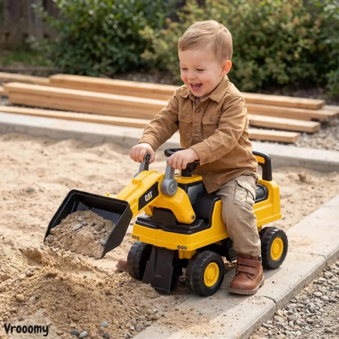 Vrooomy CAT Wiellader Loopauto Geel - 5100455 - afbeelding 2 van 6