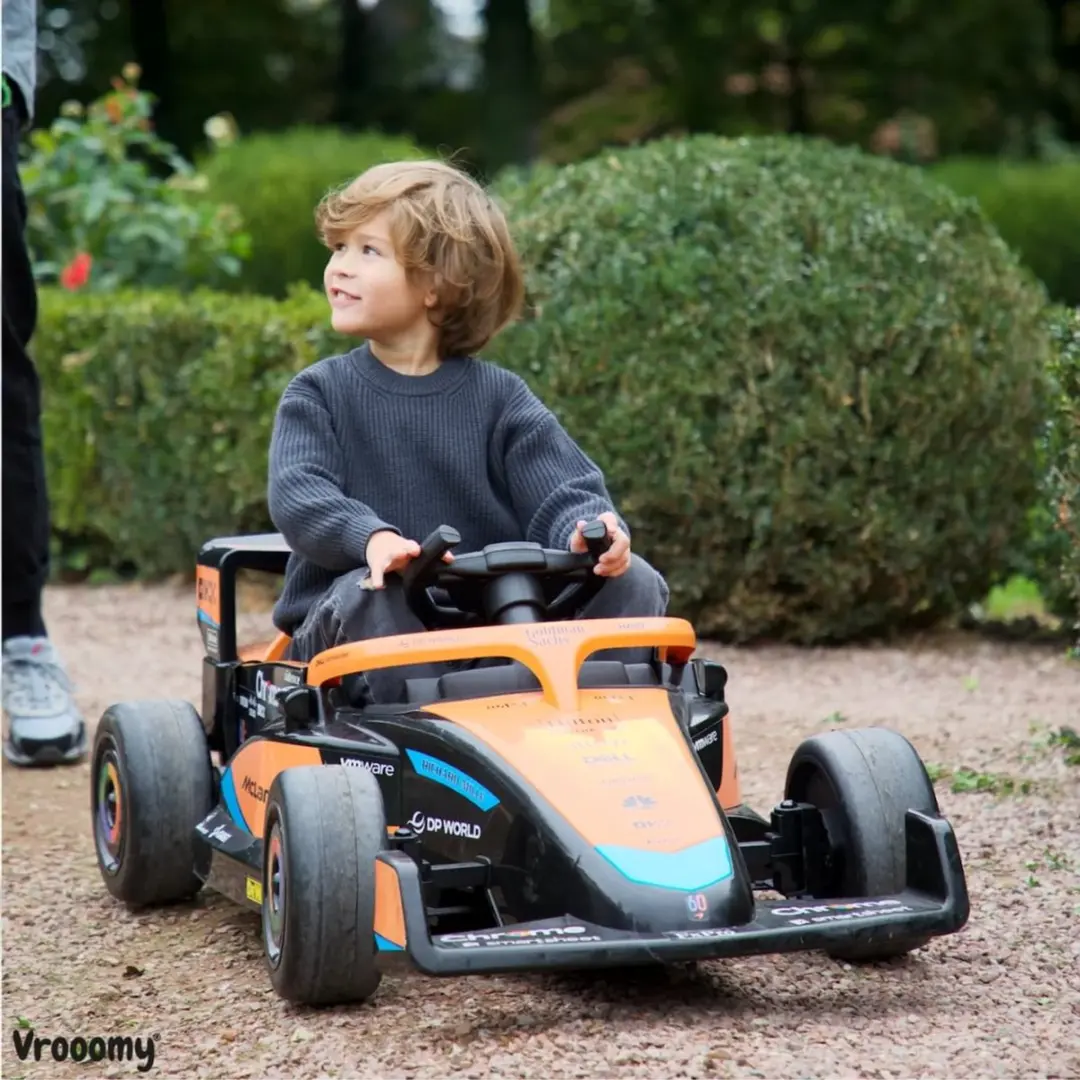 Vrooomy McLaren MCL39 Formule 1 12V Kinderauto - Oranje - afbeelding 5 van 6