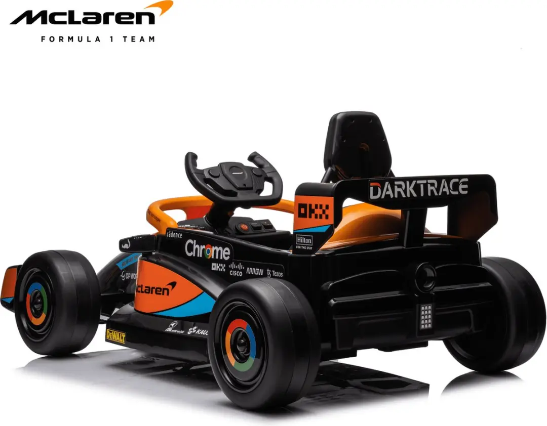Vrooomy McLaren MCL39 Formule 1 12V Kinderauto - Oranje - afbeelding 2 van 6