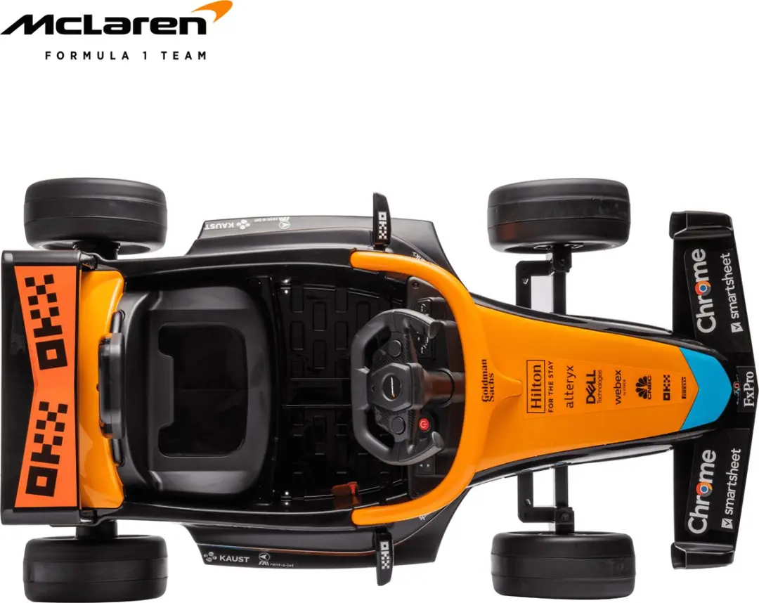 Vrooomy McLaren MCL39 Formule 1 12V Kinderauto - Oranje - afbeelding 6 van 6