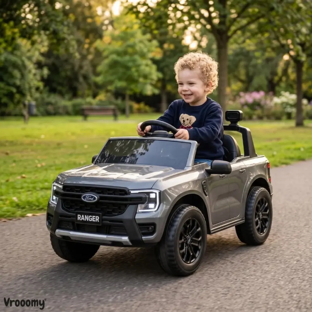 Vrooomy Ford Ranger Wildtrak 12V Kinderauto - Grijs - afbeelding 4 van 6