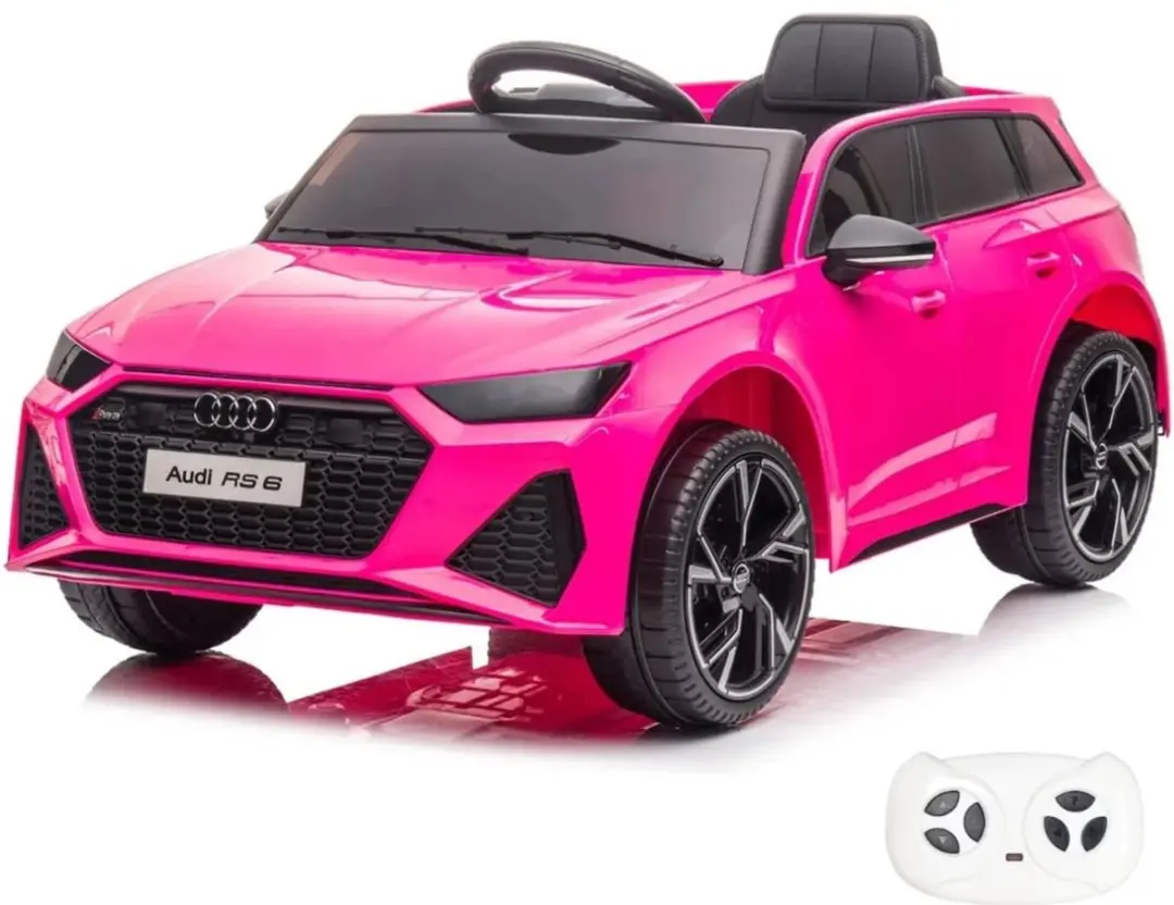 Vrooomy Audi RS6 Performance 12V Kinderauto Roze