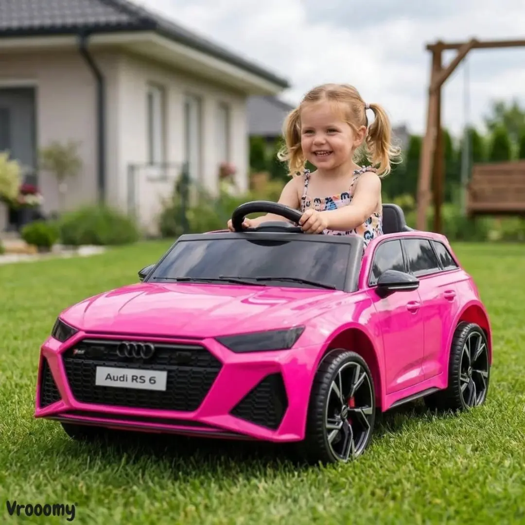 Vrooomy Audi RS6 Performance 12V Kinderauto Roze - afbeelding 4 van 6
