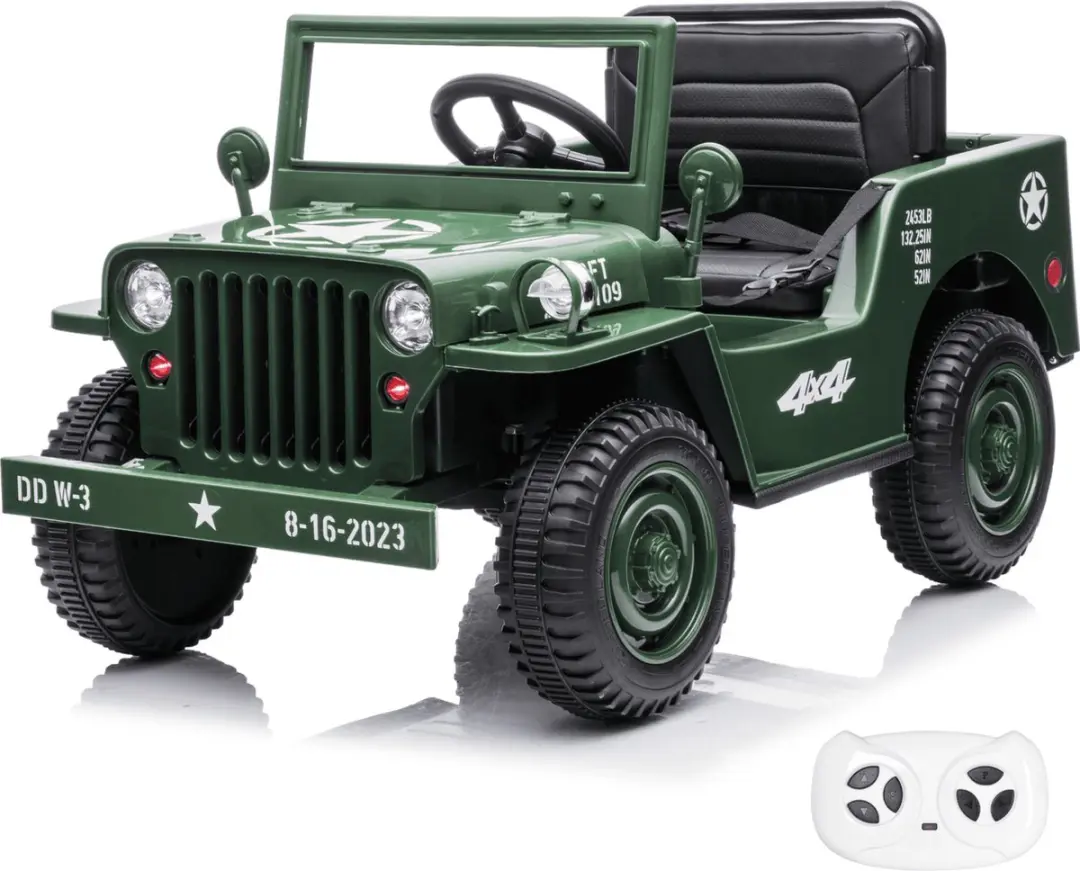 Vrooomy Willys MB Legerauto 12V