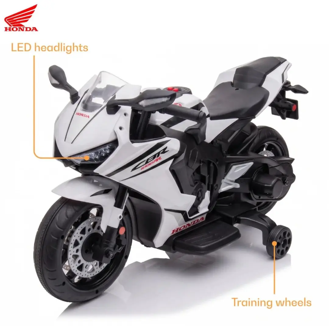 Vrooomy Honda CBR1000RR Elektrische Kindermotor 12V - Wit - afbeelding 6 van 6