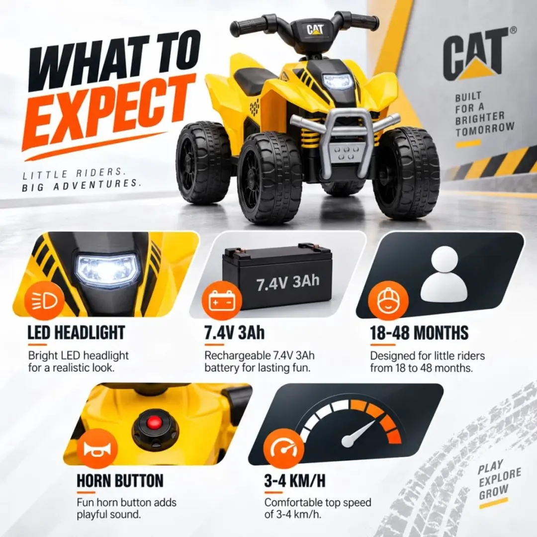 Vrooomy CAT Quad 5100515 Kinderquad - Geel - afbeelding 6 van 6