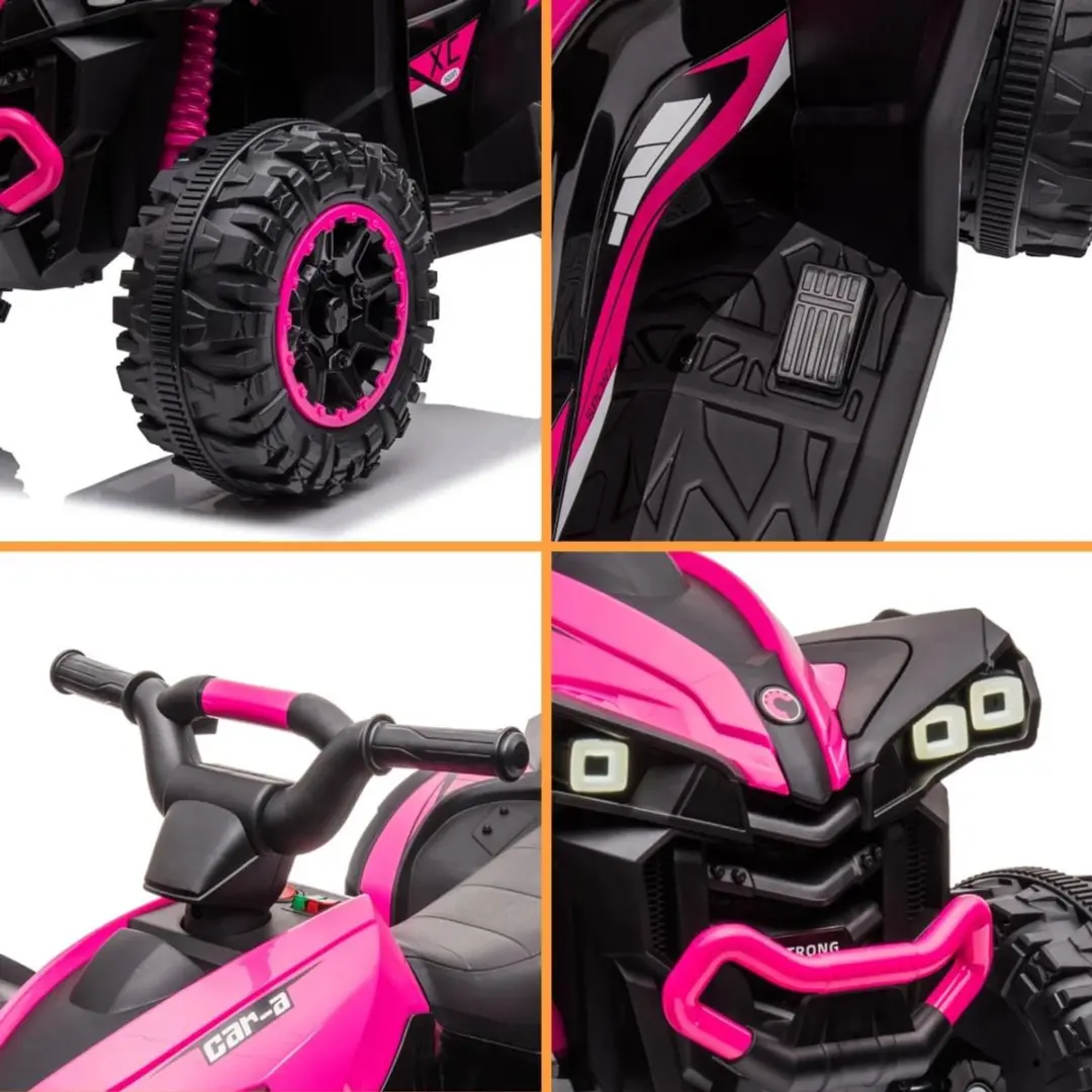 Vrooomy XC-Sport Elektrische Quad 12V 5100522 - Roze - afbeelding 4 van 6