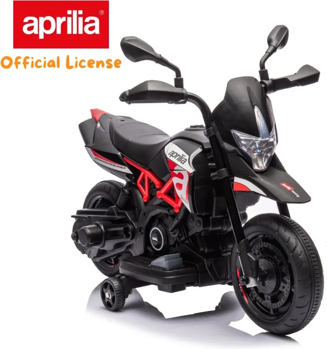 Vrooomy Aprilia Dorsoduro 900 Mini Elektrische Kindermotor 6V - Rood - afbeelding 2 van 6