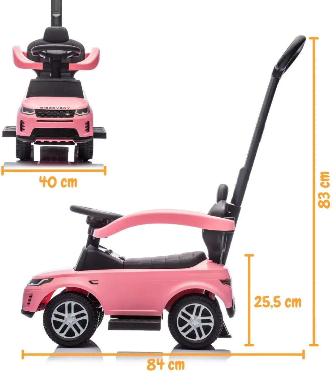 Vrooomy Land Rover Discovery Loopauto 3-in-1 Roze - afbeelding 5 van 6