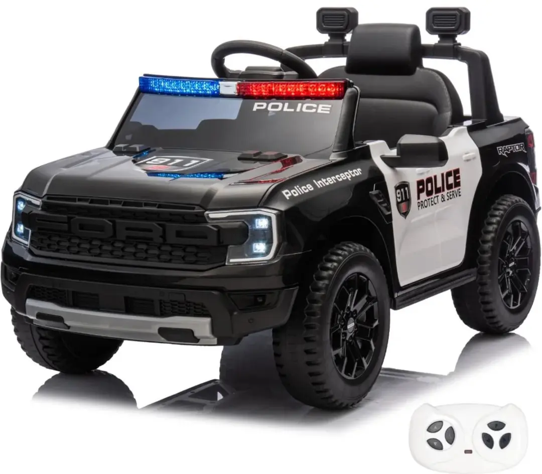 Vrooomy Ford Raptor Politie 12V Kinderauto