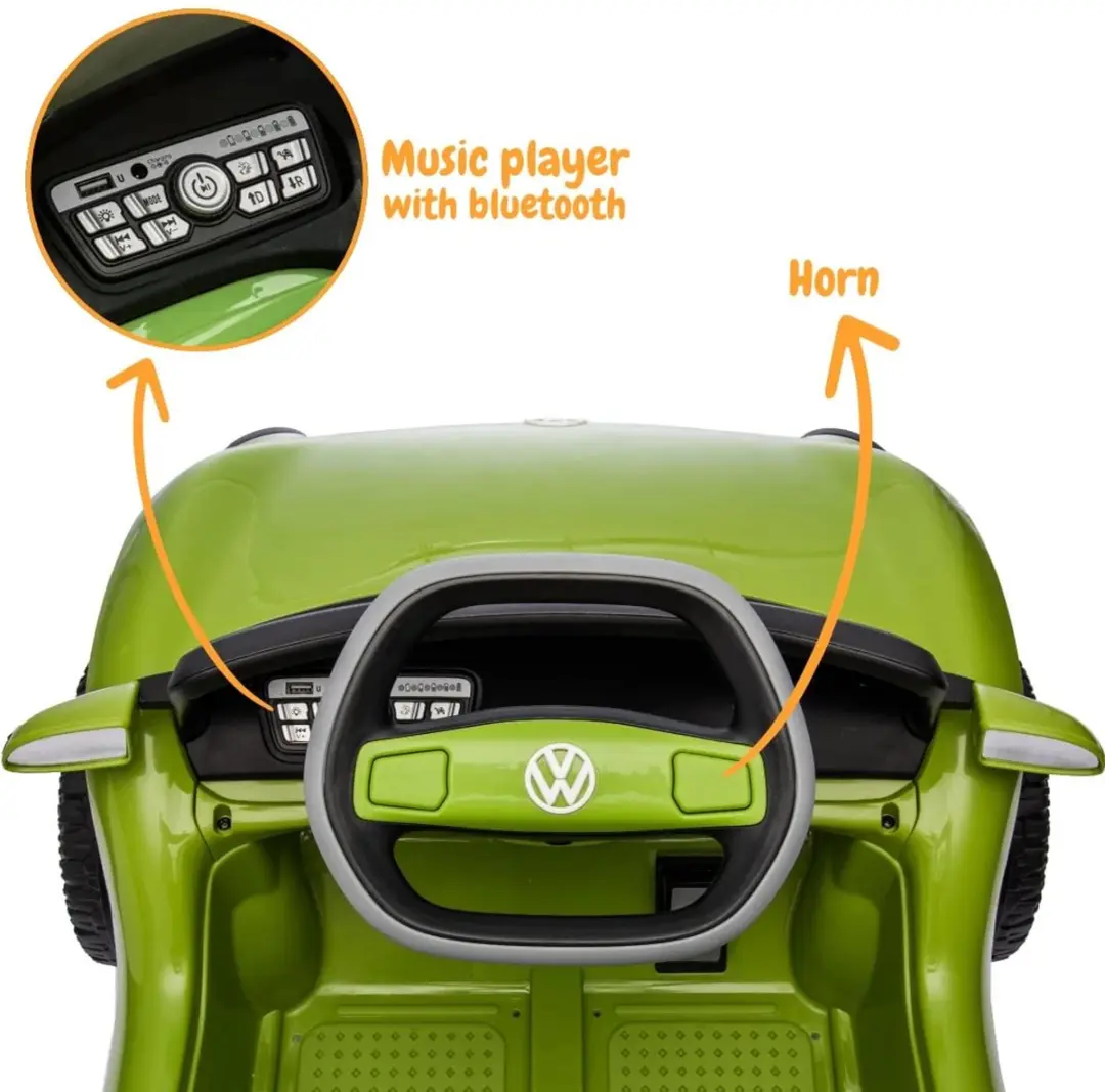 Vrooomy Volkswagen E-Buggy 12V Kinderauto - Groen - afbeelding 6 van 6