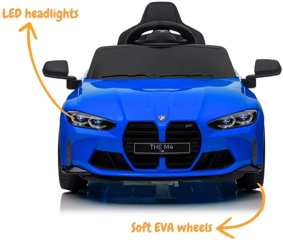 Vrooomy BMW M4 Competition Elektrische Kinderauto 12V Blauw - afbeelding 5 van 6