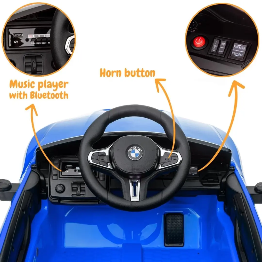 Vrooomy BMW M4 Competition Elektrische Kinderauto 12V Blauw - afbeelding 3 van 6