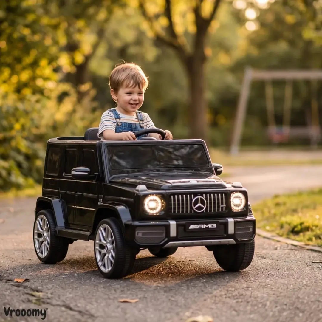 Vrooomy Mercedes-AMG G63 Elektrische Kinderauto 12V - Zwart - afbeelding 4 van 6