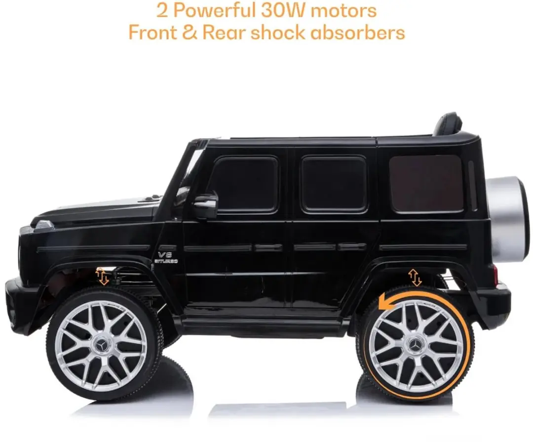 Vrooomy Mercedes-AMG G63 Elektrische Kinderauto 12V - Zwart - afbeelding 2 van 6