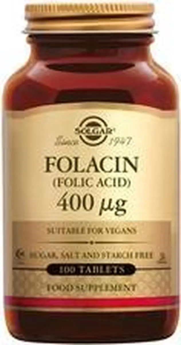Solgar Foliumzuur 400mcg - 100 Tabletten
