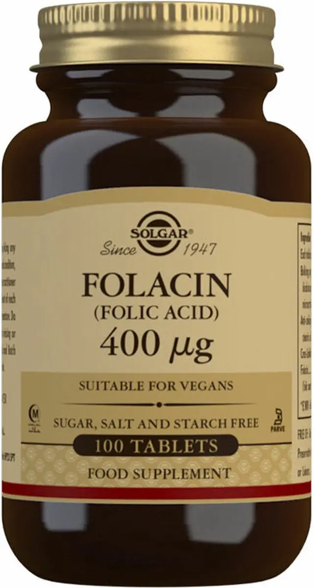 Solgar Foliumzuur 400mcg - 100 Tabletten