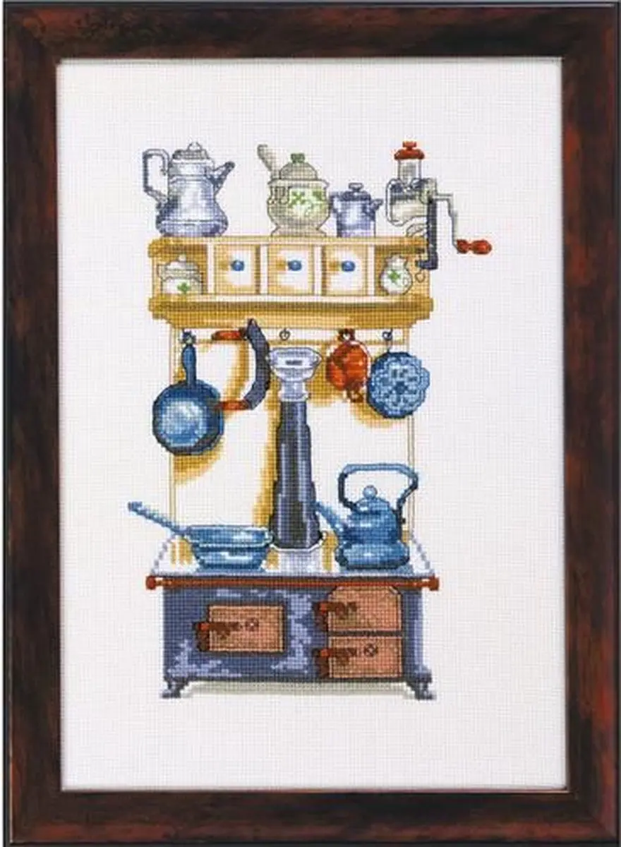 Borduurpakket fornuis blauw van Permin 12-2142