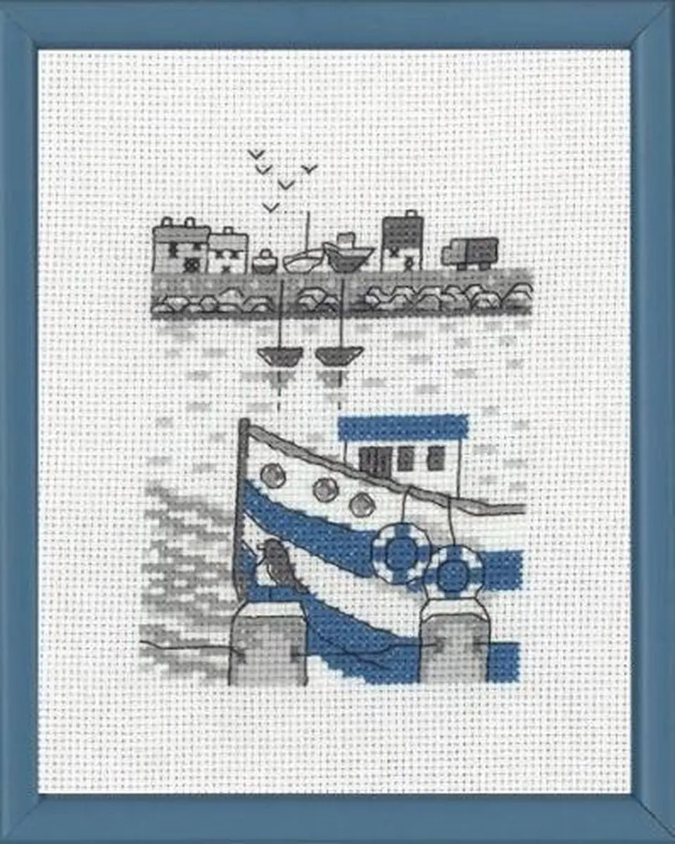 Permin borduurpakket vissersboot borduren 13-9117