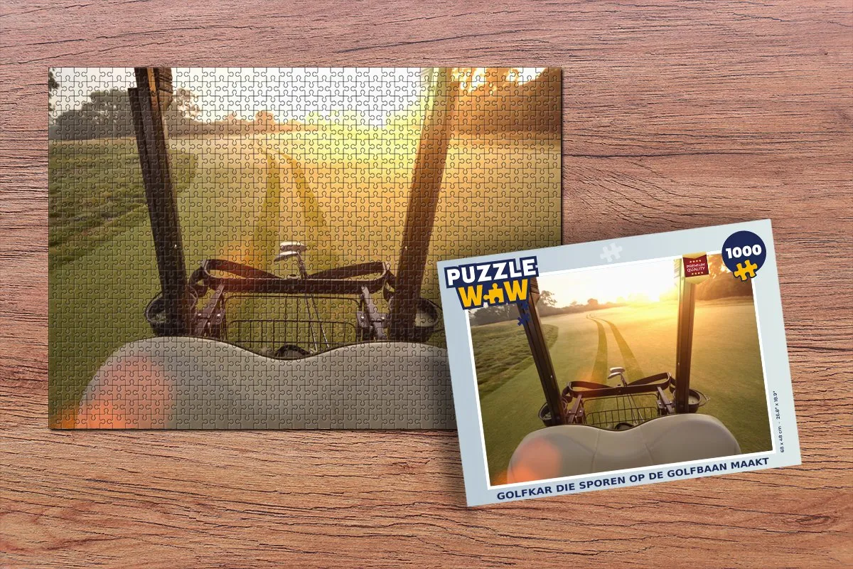 PuzzleWow Golfkar Puzzel - 1000 Stuks - Multicolor