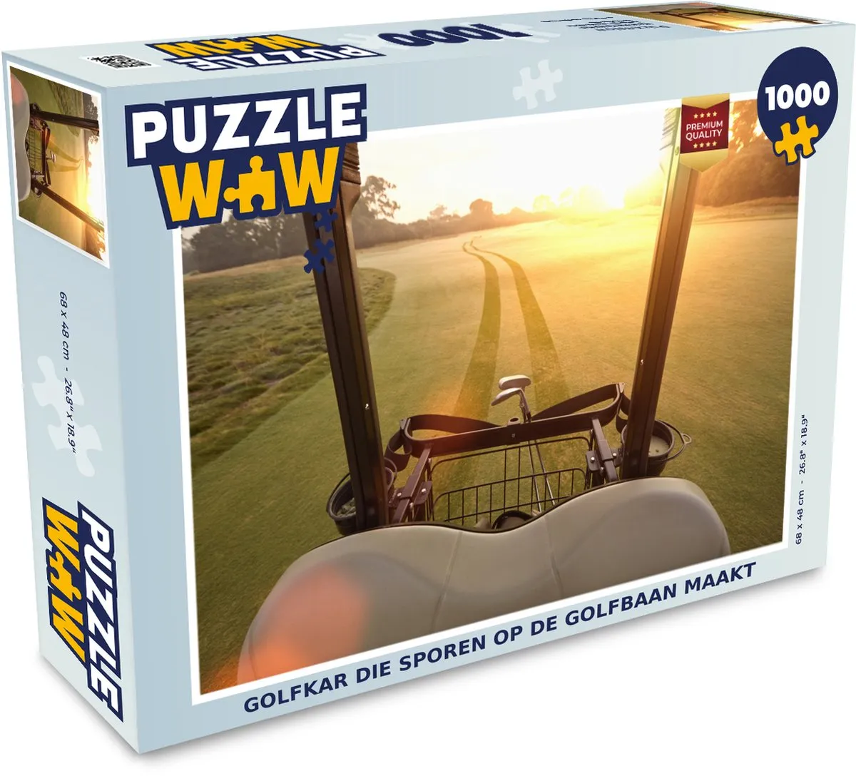PuzzleWow Golfkar Puzzel - 1000 Stuks - Multicolor