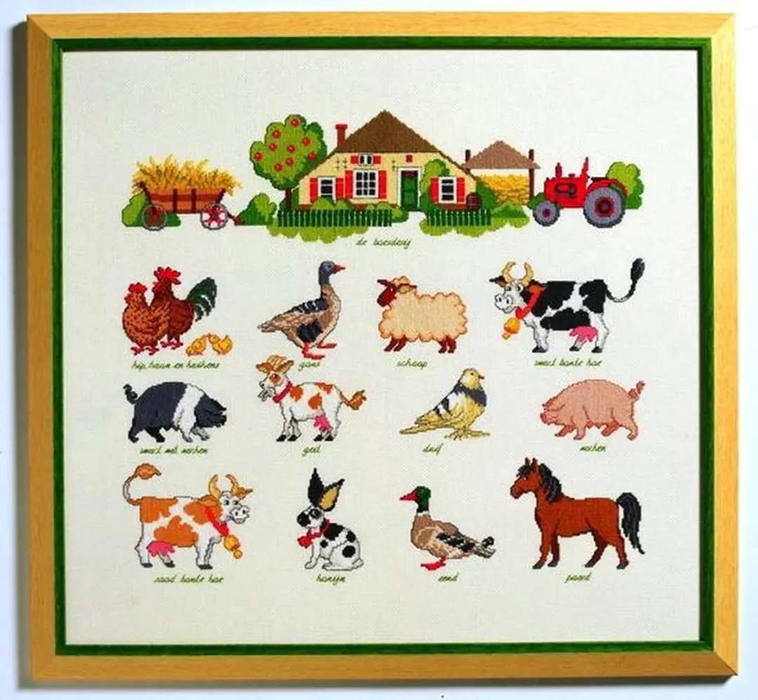 borduurpakket 70-8409 boerderij met dieren