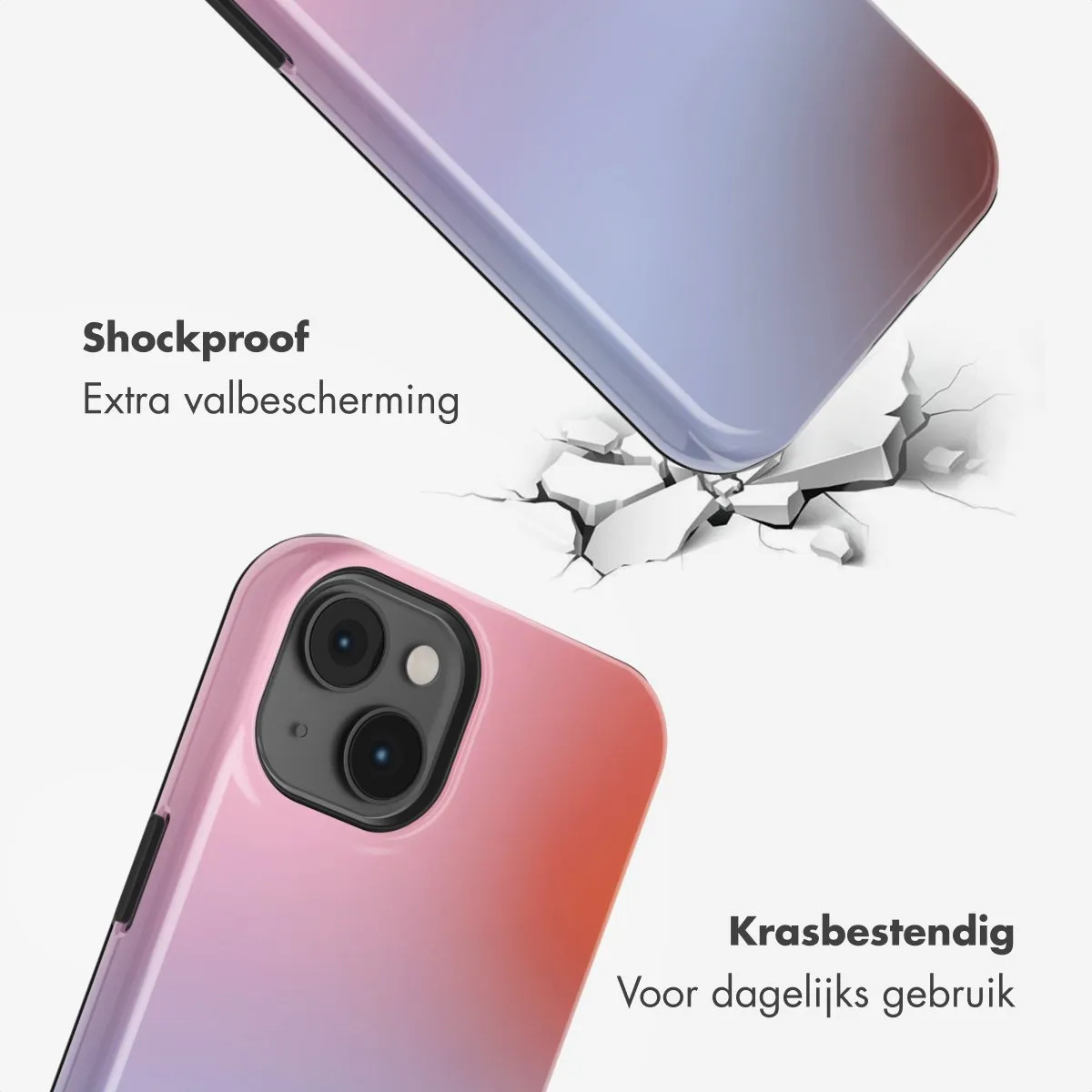 Selencia Hoesje iPhone 14 Gradient Soft Blush - MagSafe