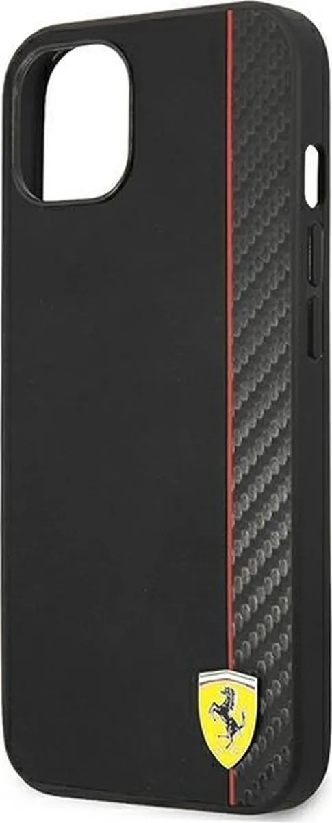 Ferrari Smooth Carbon Hoes iPhone 14 Plus - Zwart - afbeelding 6 van 6