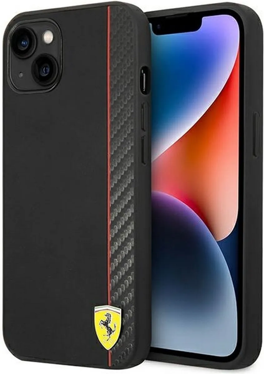 Ferrari Smooth Carbon Hoes iPhone 14 Plus