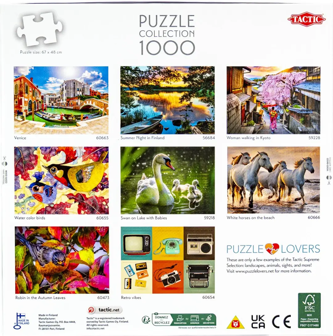 Tactic Water Color Birds Puzzel 1000 Stuks
