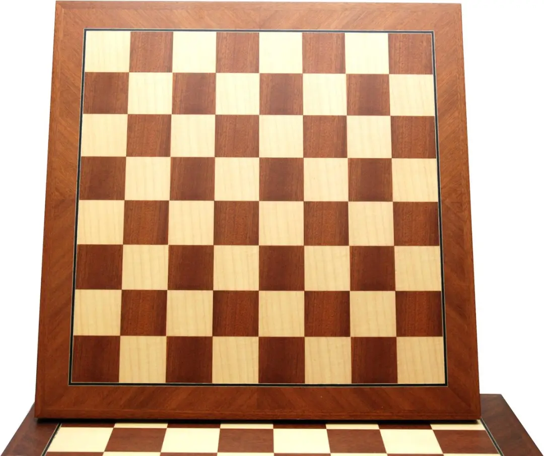 HOT Games Schaakbord Mahonie/Ahorn Diagonaal V.45 mm.45cm.