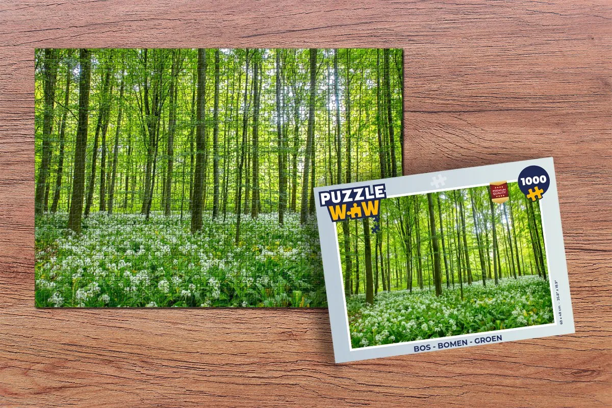 PuzzleWow Bos Bomen Legpuzzel 1000 Stuks - Multicolor