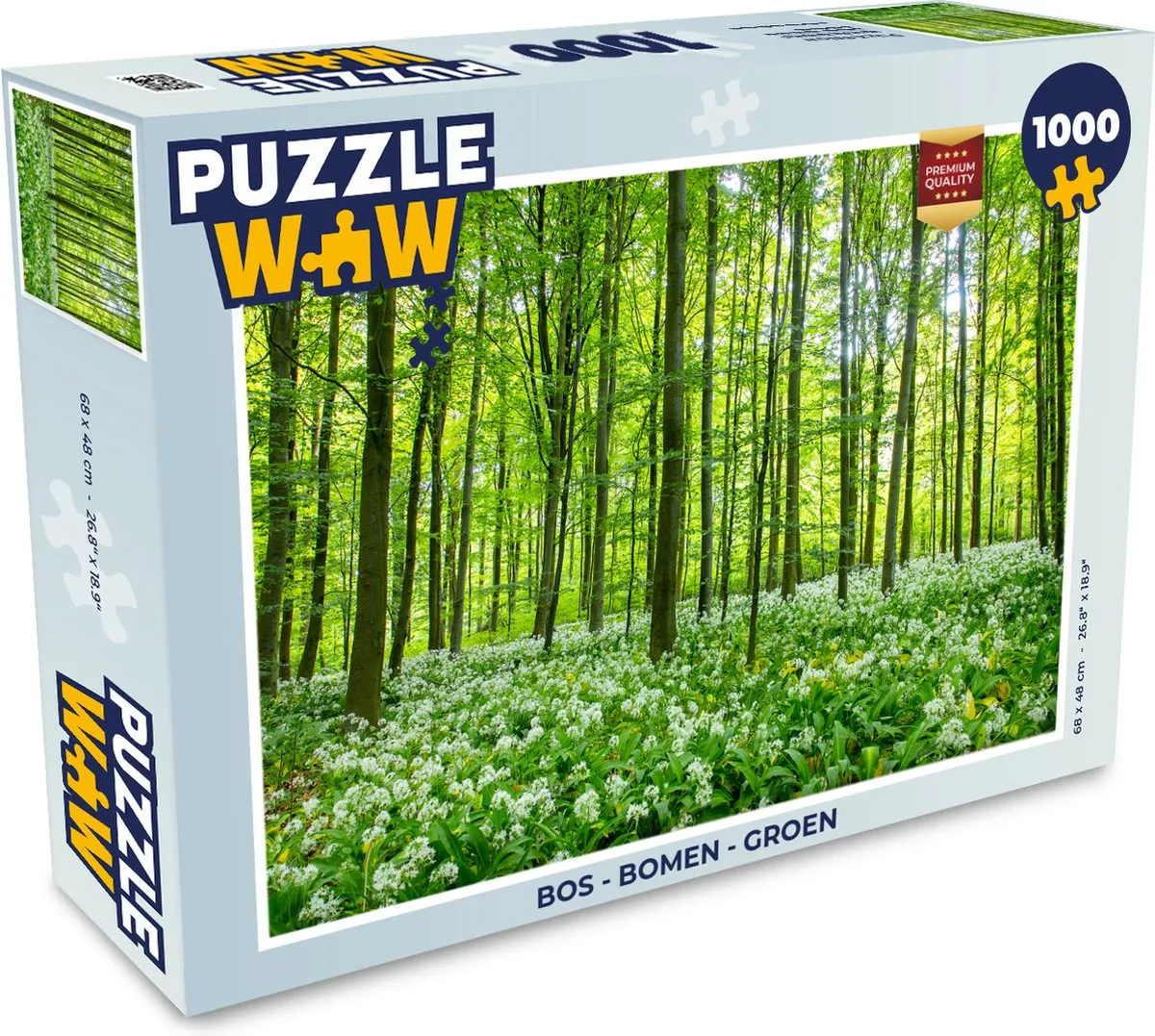 PuzzleWow Bos Bomen Legpuzzel 1000 Stuks - Multicolor
