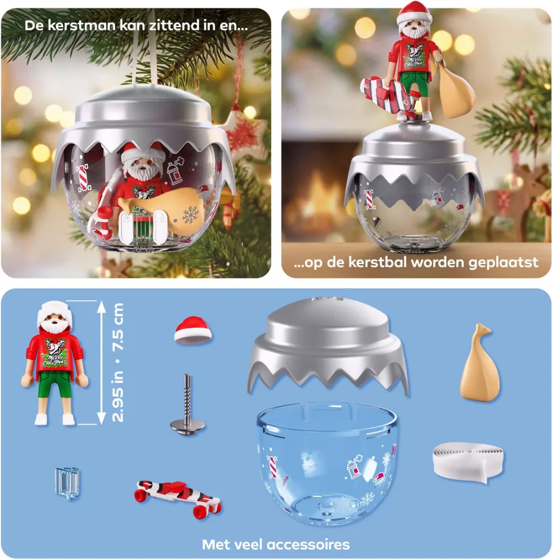 Playmobil Christmas Kerstbal Longboarder 72221 - afbeelding 2 van 6