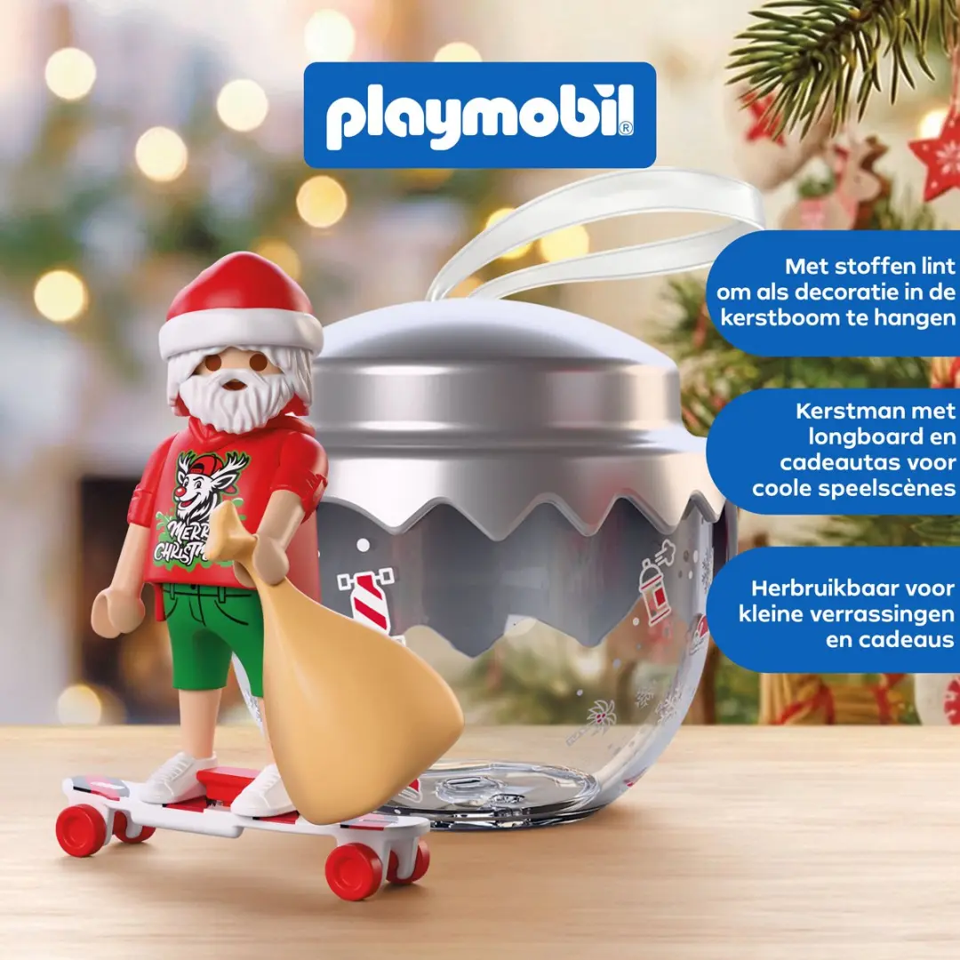 Playmobil Christmas Kerstbal Longboarder 72221 - afbeelding 4 van 6