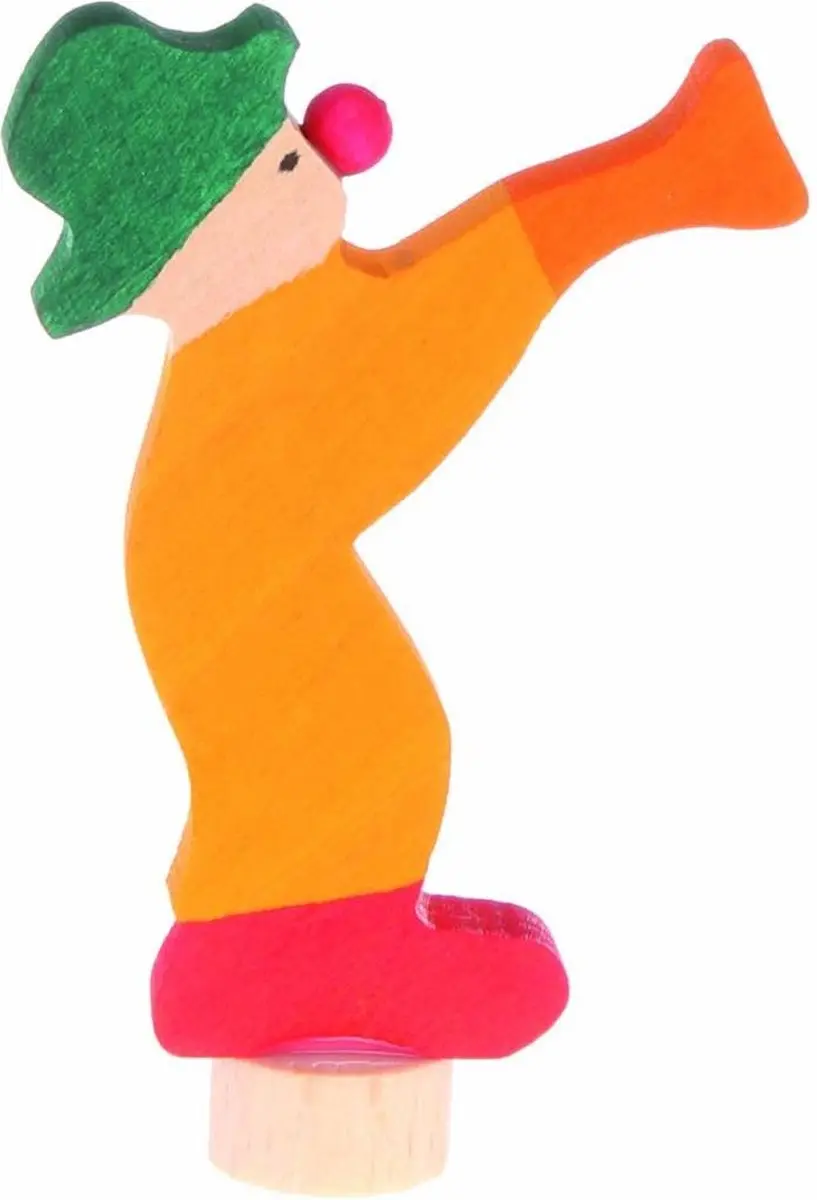 Grimm's Decorative Figure Clown With Trumpet