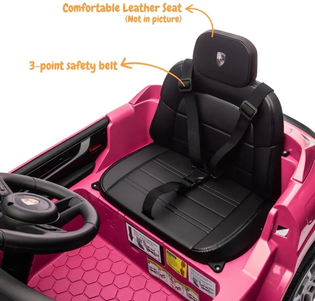 Vrooomy Porsche Cayenne 12V Kinderauto Roze - 5100625 - afbeelding 3 van 6