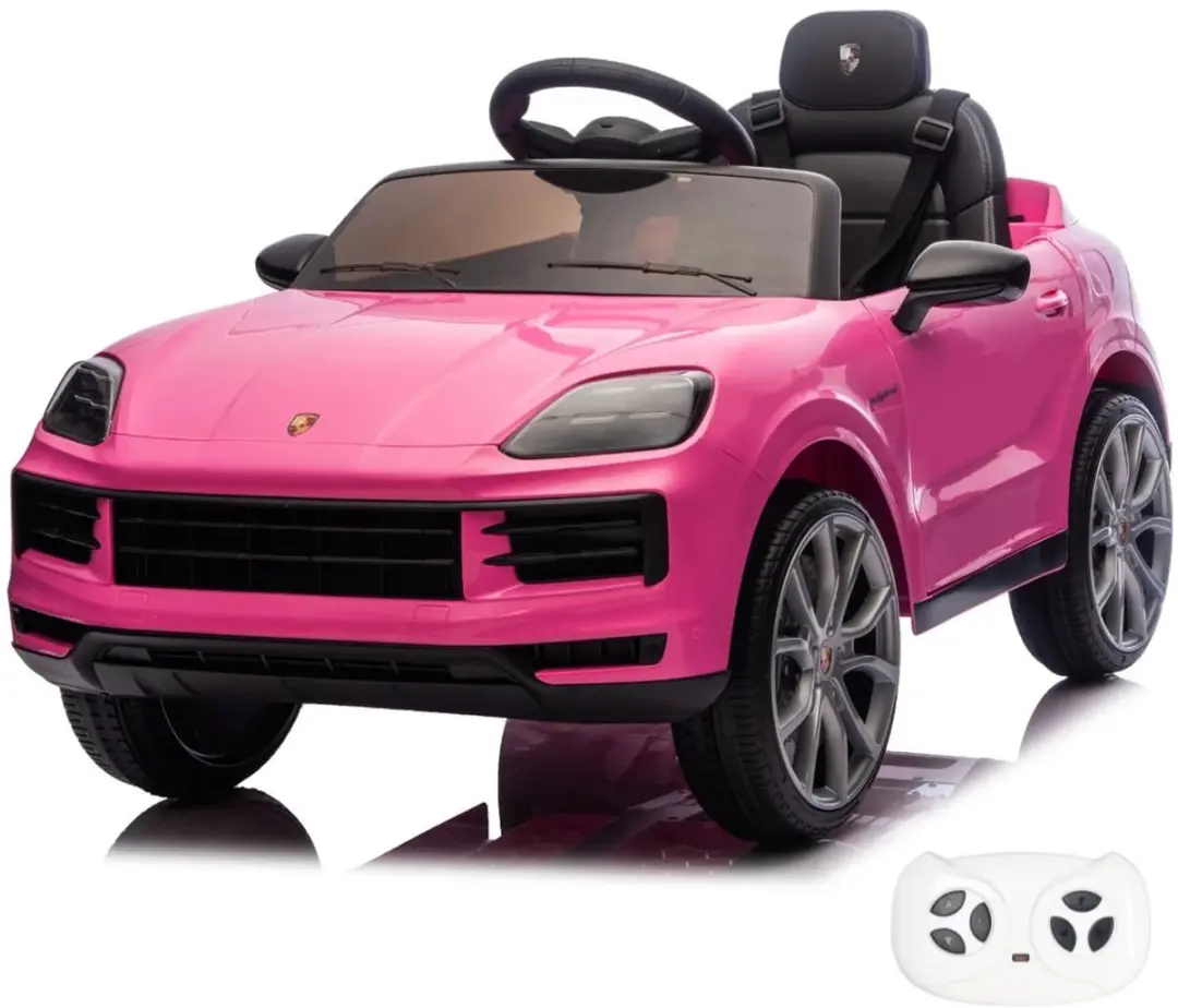 Vrooomy Porsche Cayenne 12V Kinderauto Roze