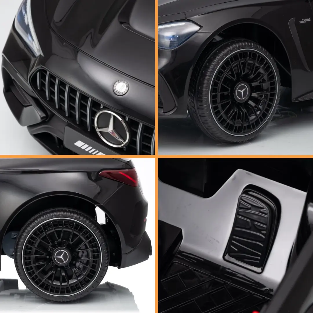 Vrooomy Mercedes-AMG CLE53 Coupé Elektrische Kinderauto 12V - Zwart - afbeelding 5 van 6