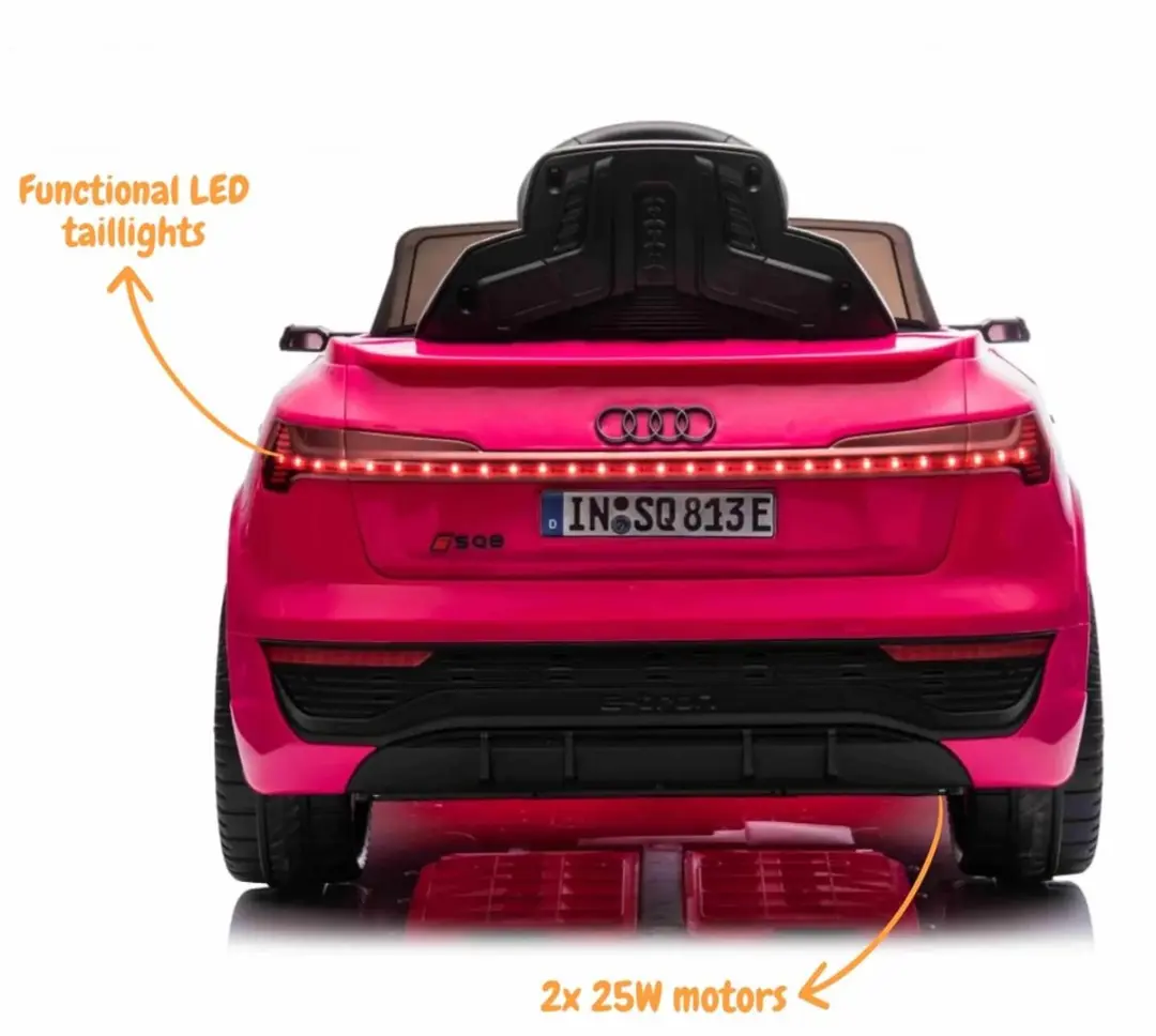 Vrooomy Audi SQ8 e-Tron Elektrische Kinderauto 12V - Roze - afbeelding 2 van 6