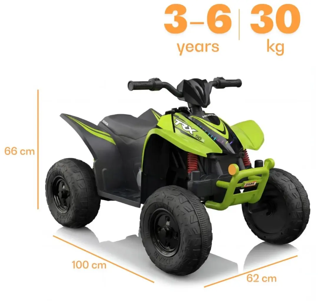 Vrooomy Honda TRX90X 12V Kinderquad - Groen - afbeelding 6 van 6