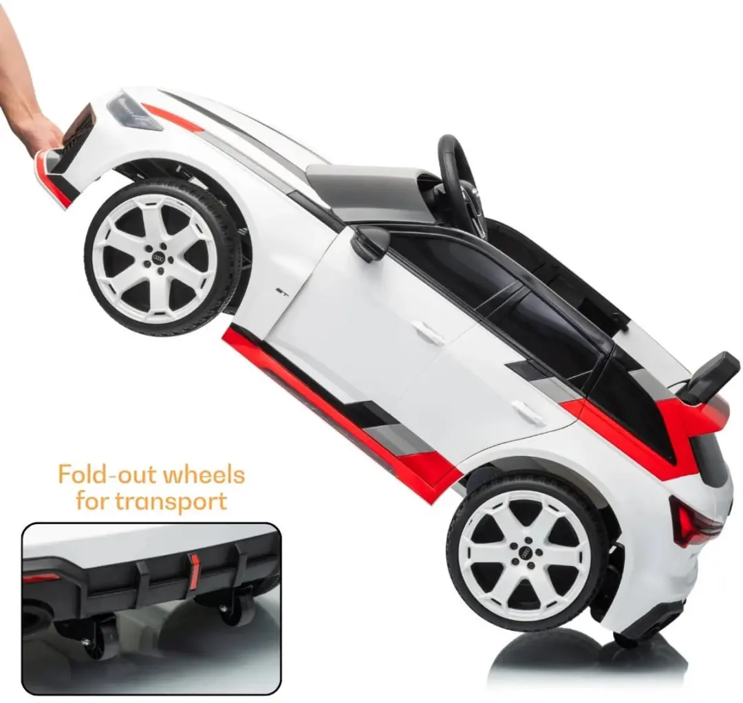 Vrooomy Audi RS6 Avant GT Elektrische Kinderauto 12V - Wit - afbeelding 3 van 6