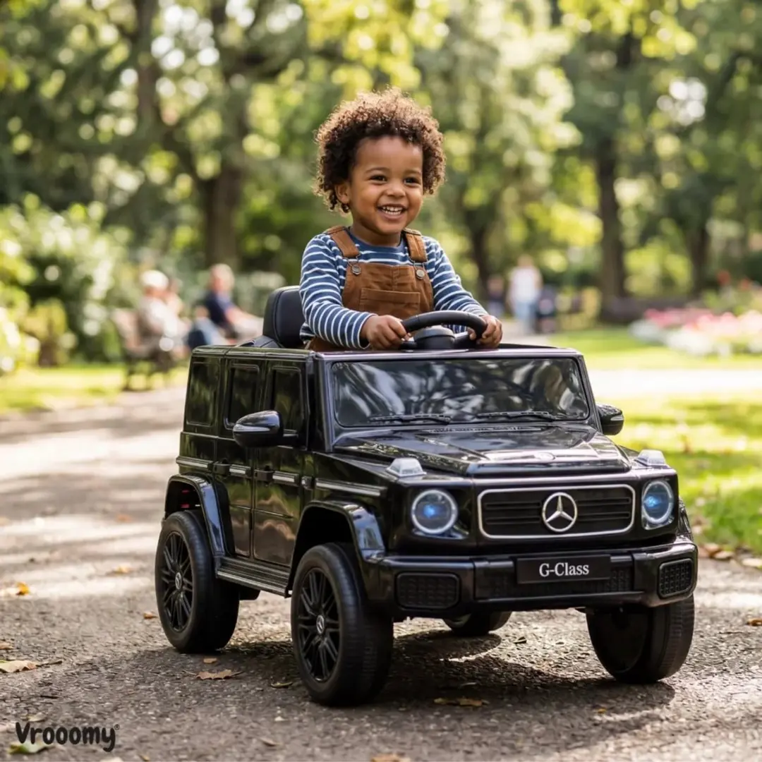 Vrooomy Mercedes-Benz G-Klasse Elektrische Kinderauto 7.4V - Zwart - afbeelding 4 van 6