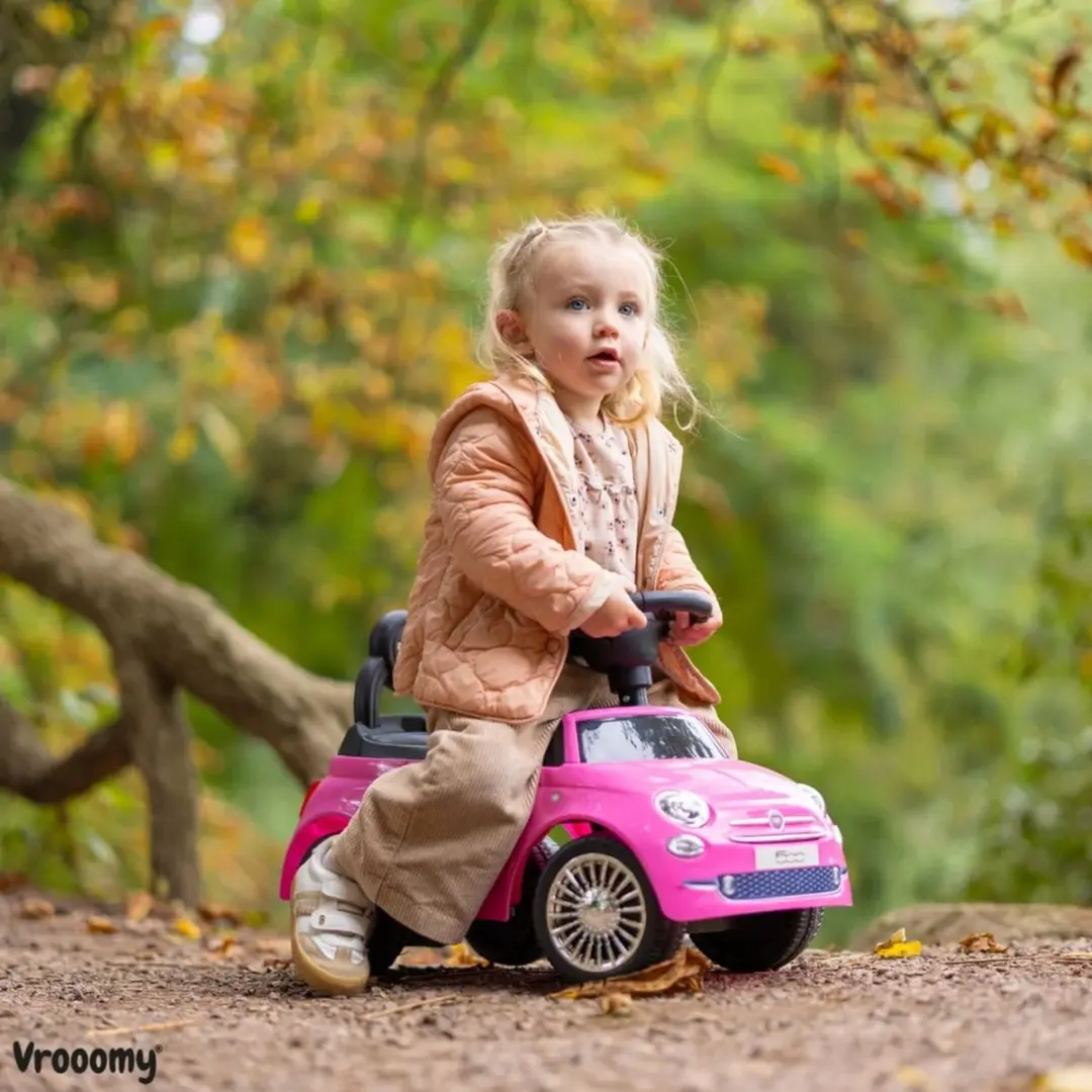 Vrooomy Fiat 500 Loopauto Roze - 1-3 jaar - afbeelding 2 van 6