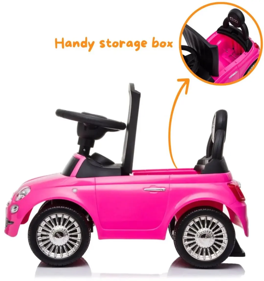 Vrooomy Fiat 500 Loopauto Roze - 1-3 jaar - afbeelding 4 van 6