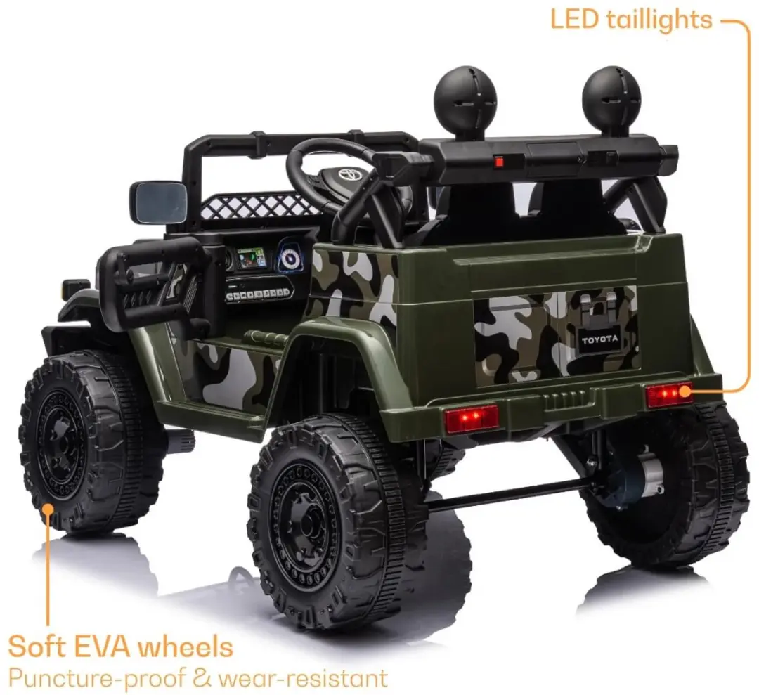Vrooomy Toyota FJ Cruiser Elektrische Kinderauto 12V - Groen - afbeelding 2 van 6