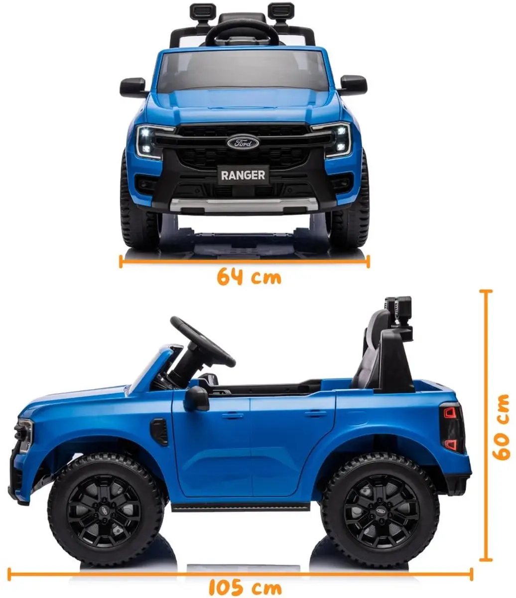 Vrooomy Ford Ranger Wildtrak 12V Kinderauto Blauw - afbeelding 3 van 6