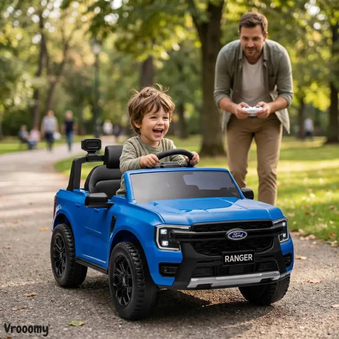 Vrooomy Ford Ranger Wildtrak 12V Kinderauto Blauw - afbeelding 4 van 6
