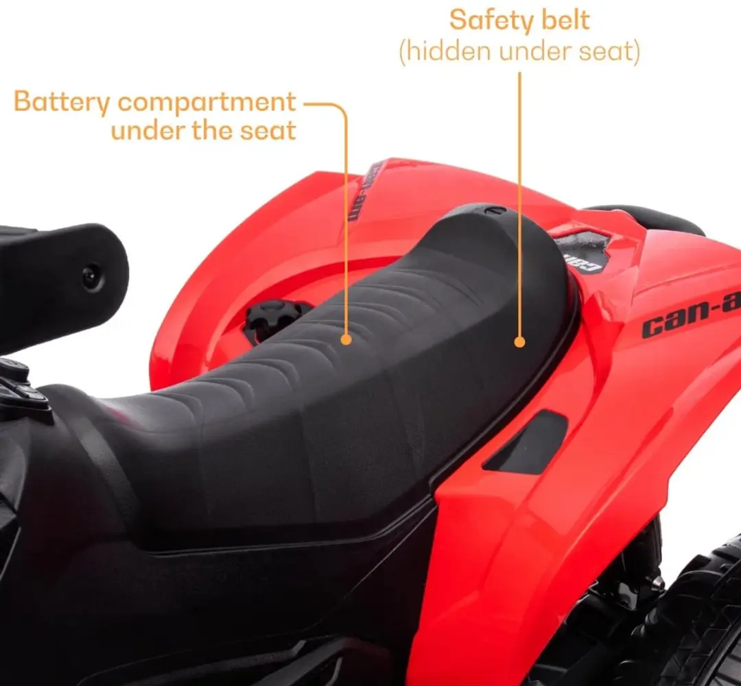 Vrooomy Can-Am Renegade 850 12V Kinderquad - Rood - afbeelding 5 van 6