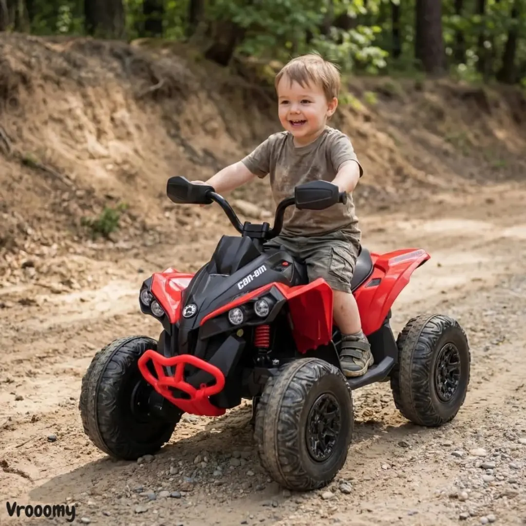 Vrooomy Can-Am Renegade 850 12V Kinderquad - Rood - afbeelding 4 van 6